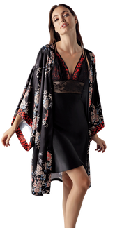 Amore XY Women's Satin Elegance Robe & Chemise Set