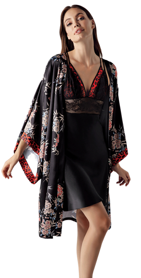 Amore XY Women's Satin Elegance Robe & Chemise Set